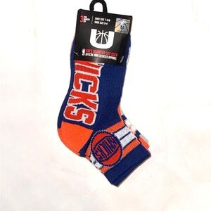 NBA New York Knicks 3-pack Kids' Blue and Orange Athletic Socks Sz. 7-9 M